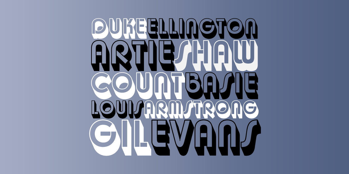 Churchward Design Reverse Shadow Font Poster #1