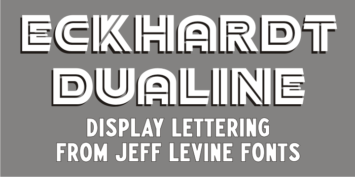 Eckhardt Dualine Font Poster #1