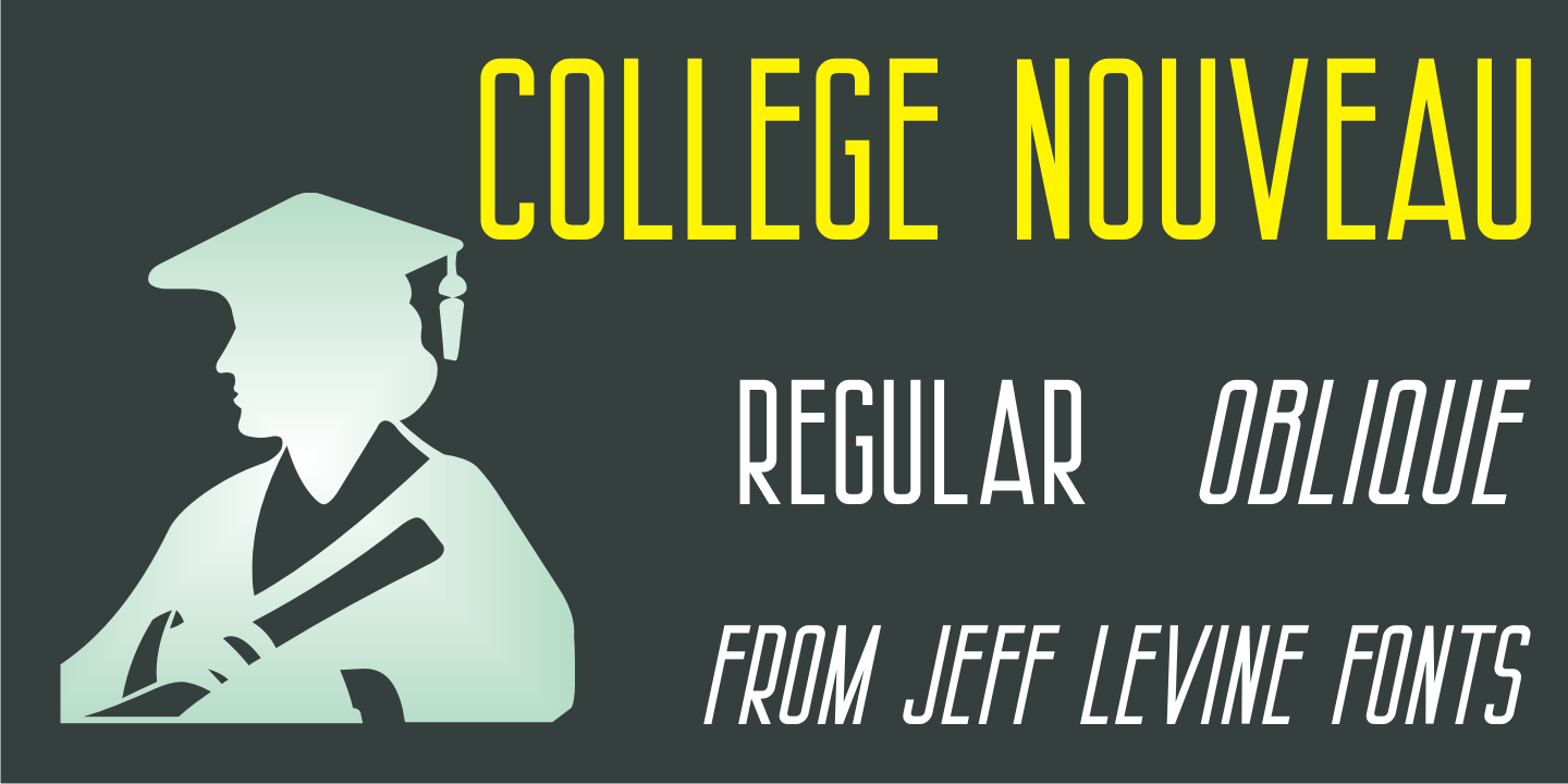 College Nouveau Font Poster #1