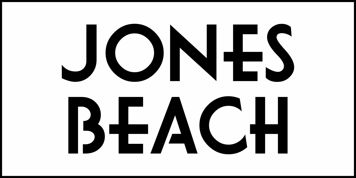 Jones Beach JNL Font Poster #2