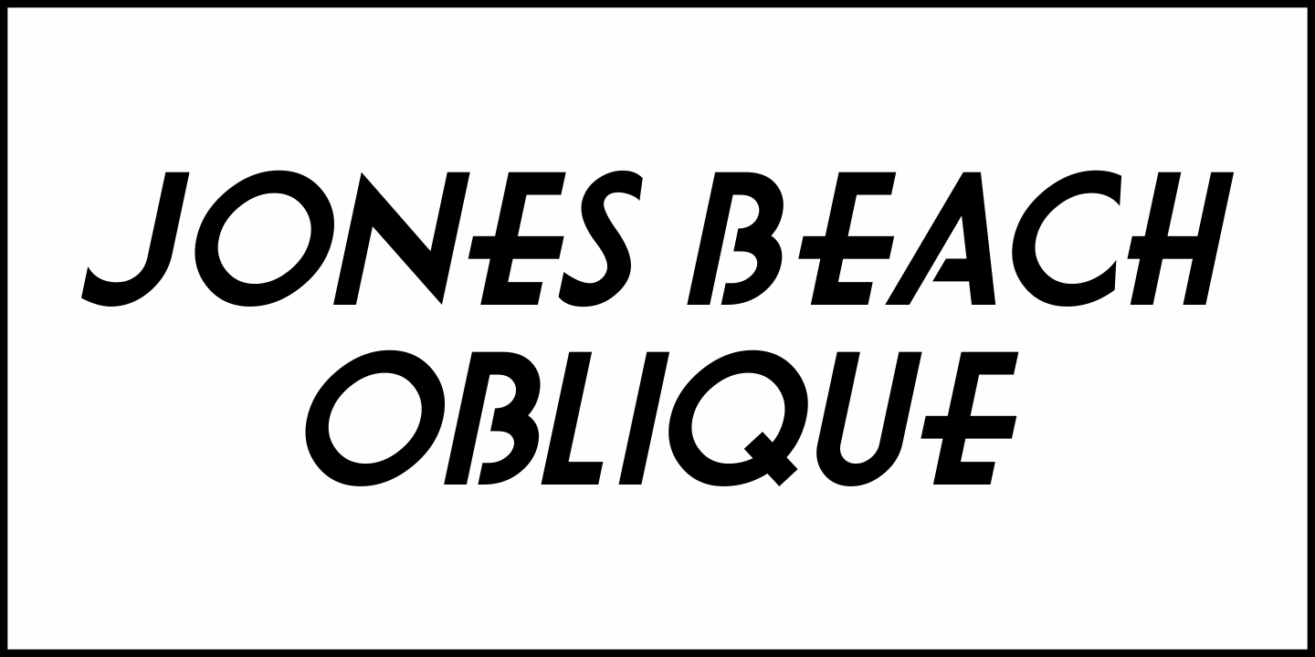 Jones Beach JNL Font Poster #4