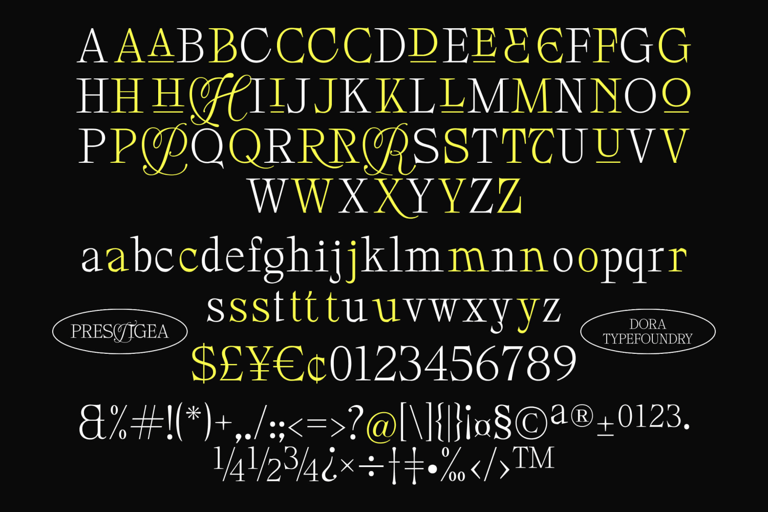 Prestigea Font Poster #1
