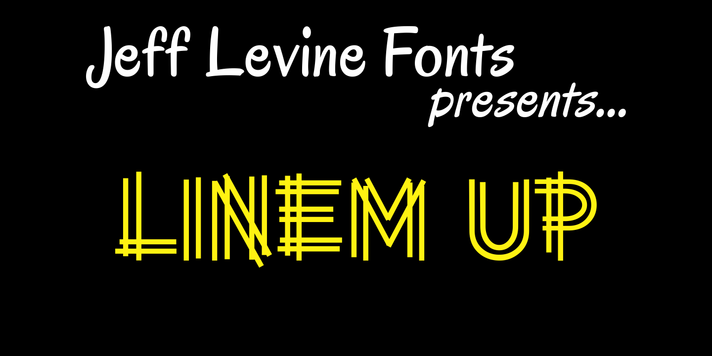 Linem Up Font Family Poster