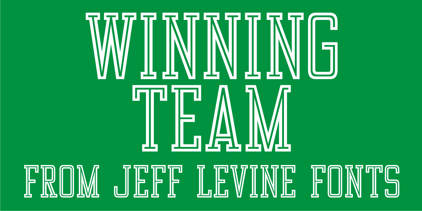 Winning Team Font Poster #1