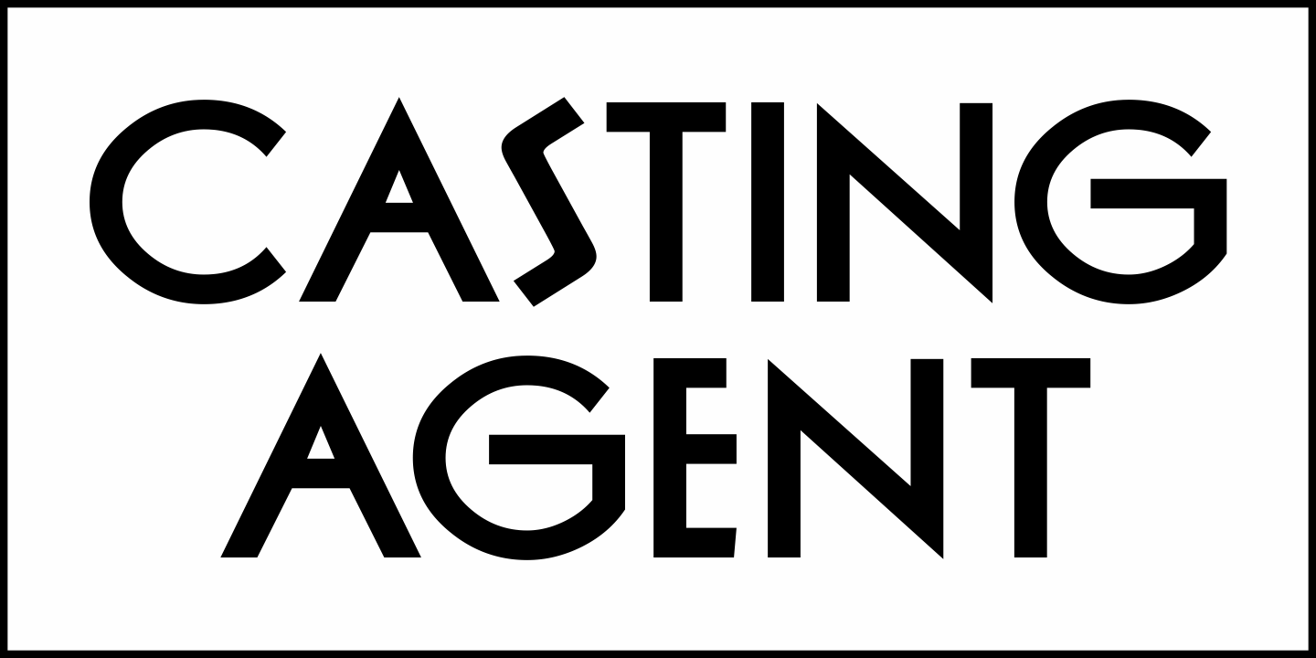 Casting Agent Font Poster #2