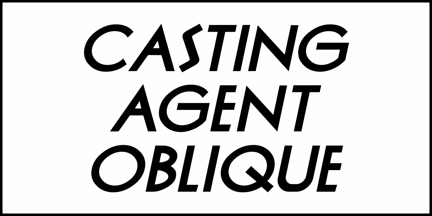 Casting Agent Font Poster #4