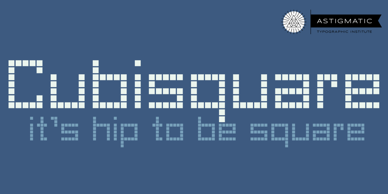 Cubisquare AOE Font Poster