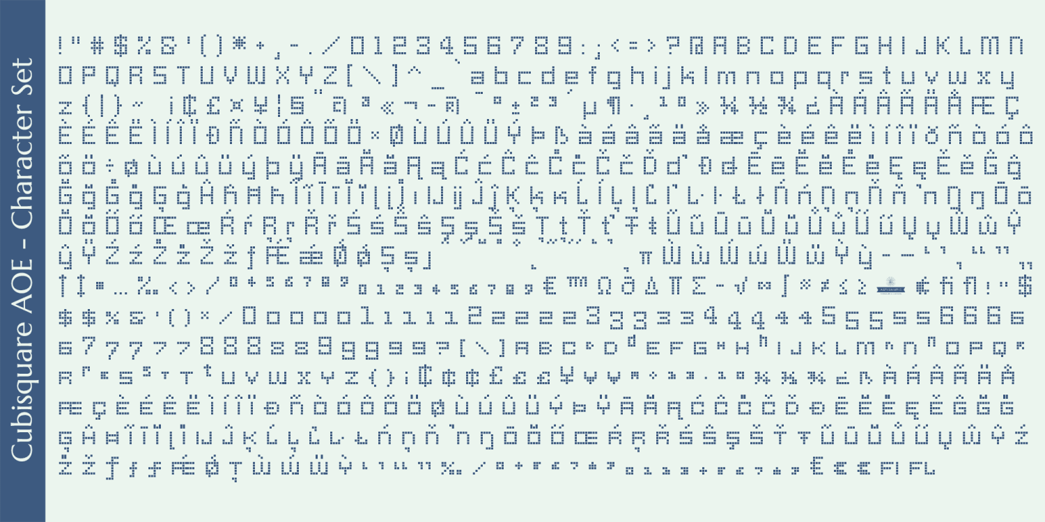 Cubisquare AOE Font Poster #1