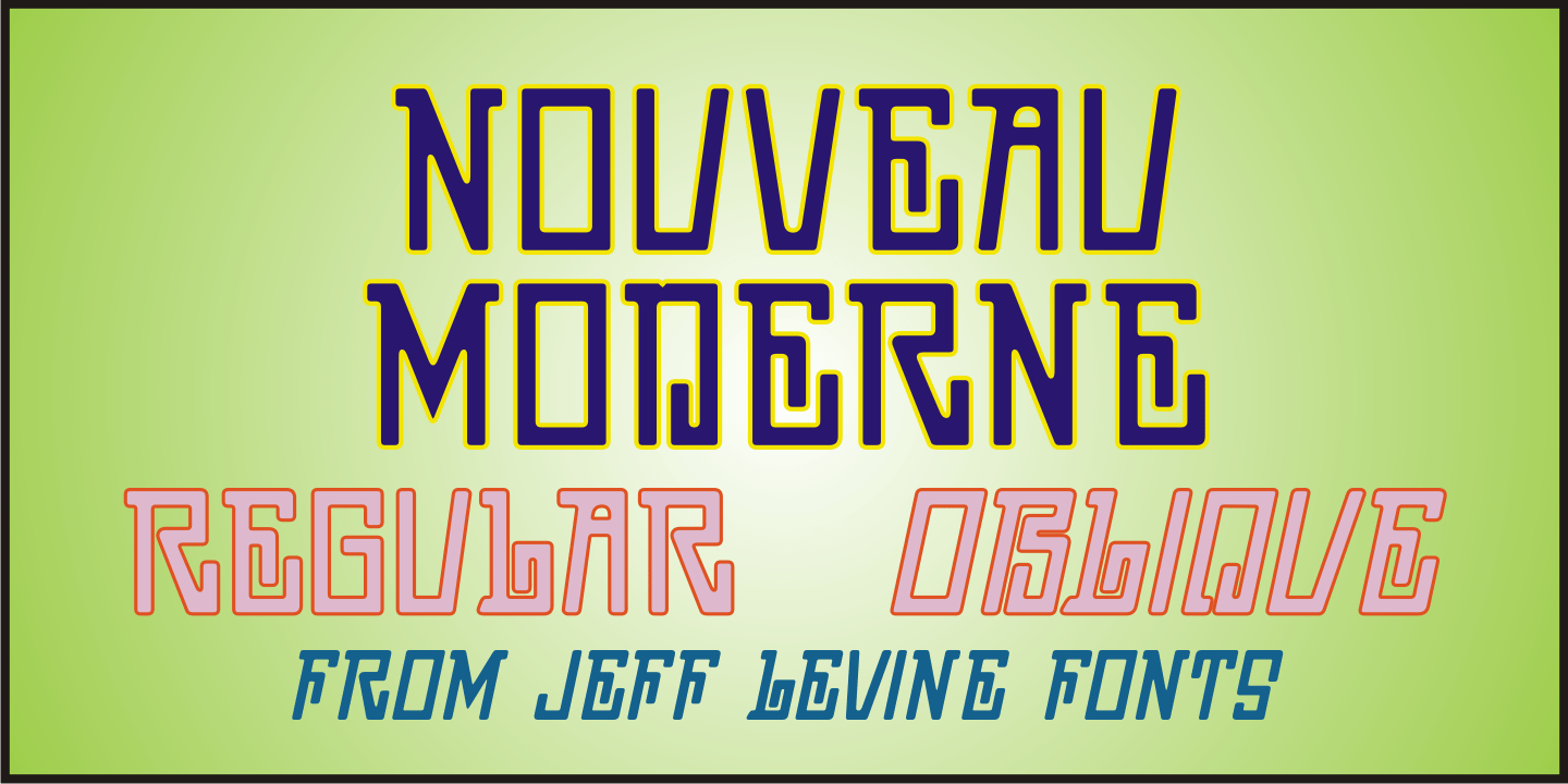 Nouveau Moderne Font Family Poster