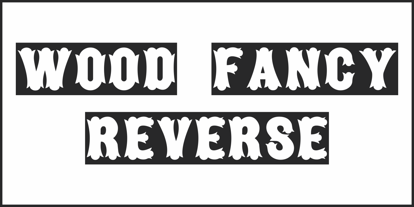 Wood Fancy Reverse Font Poster #1