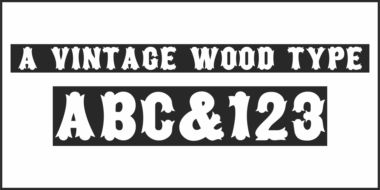 Wood Fancy Reverse Font Poster #1