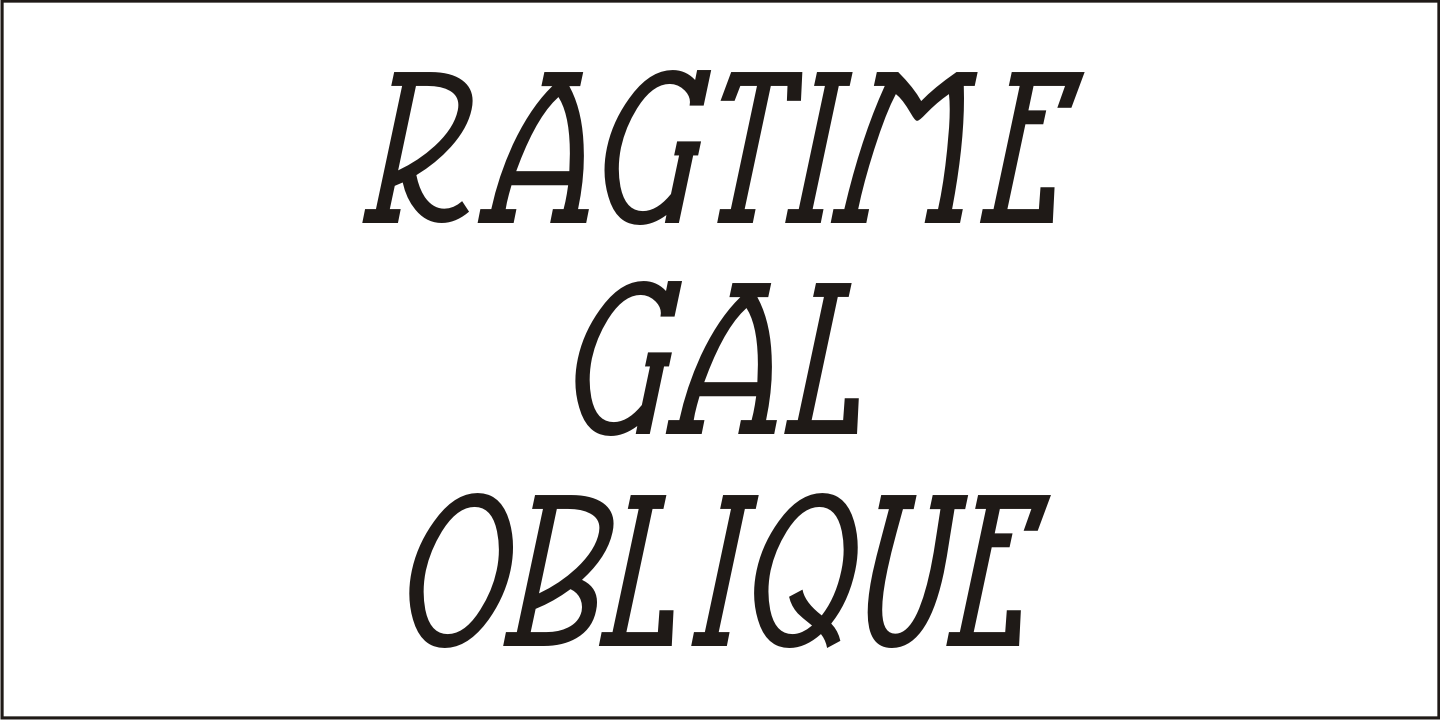 Ragtime Gal Font Poster #4