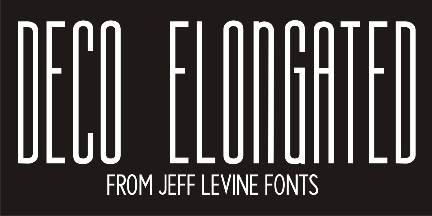 Deco Elongated Font Poster #1