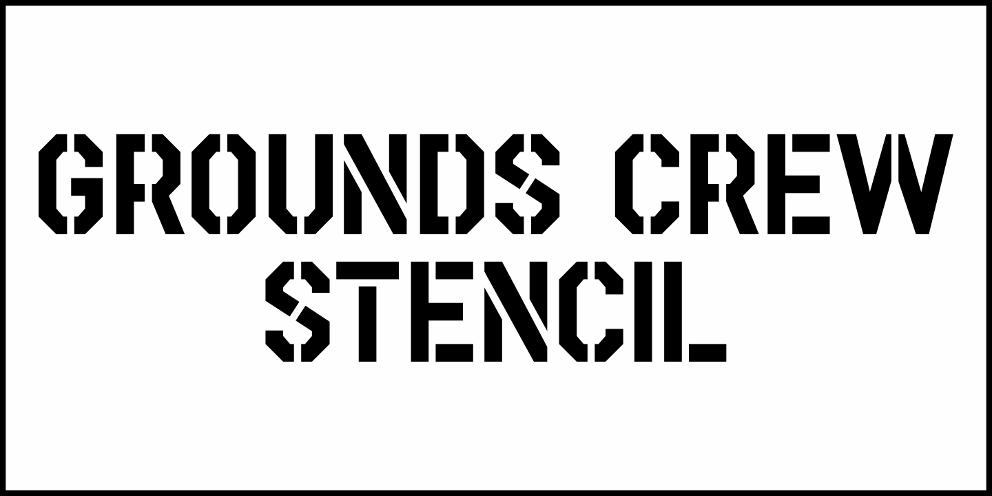 Grounds Crew Stencil Font Poster #2