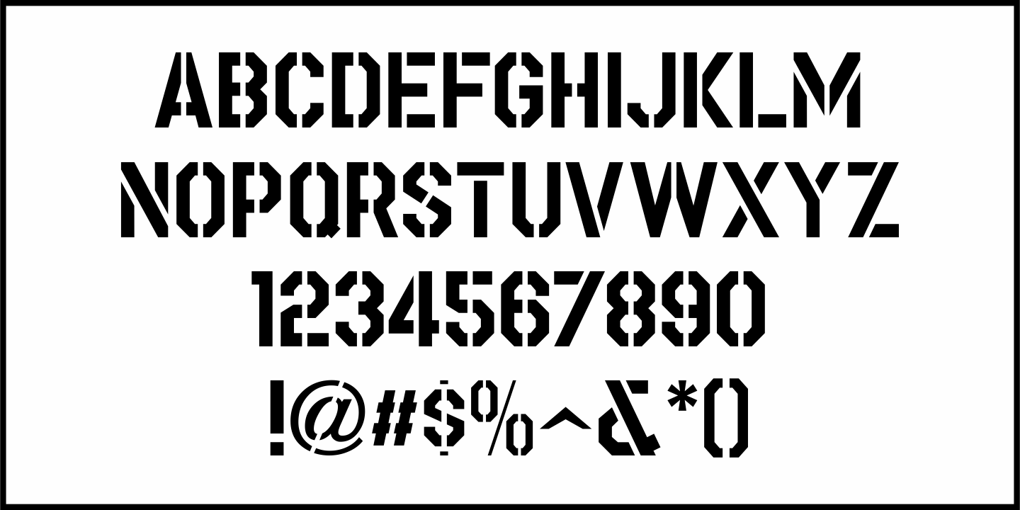 Grounds Crew Stencil Font Poster #3