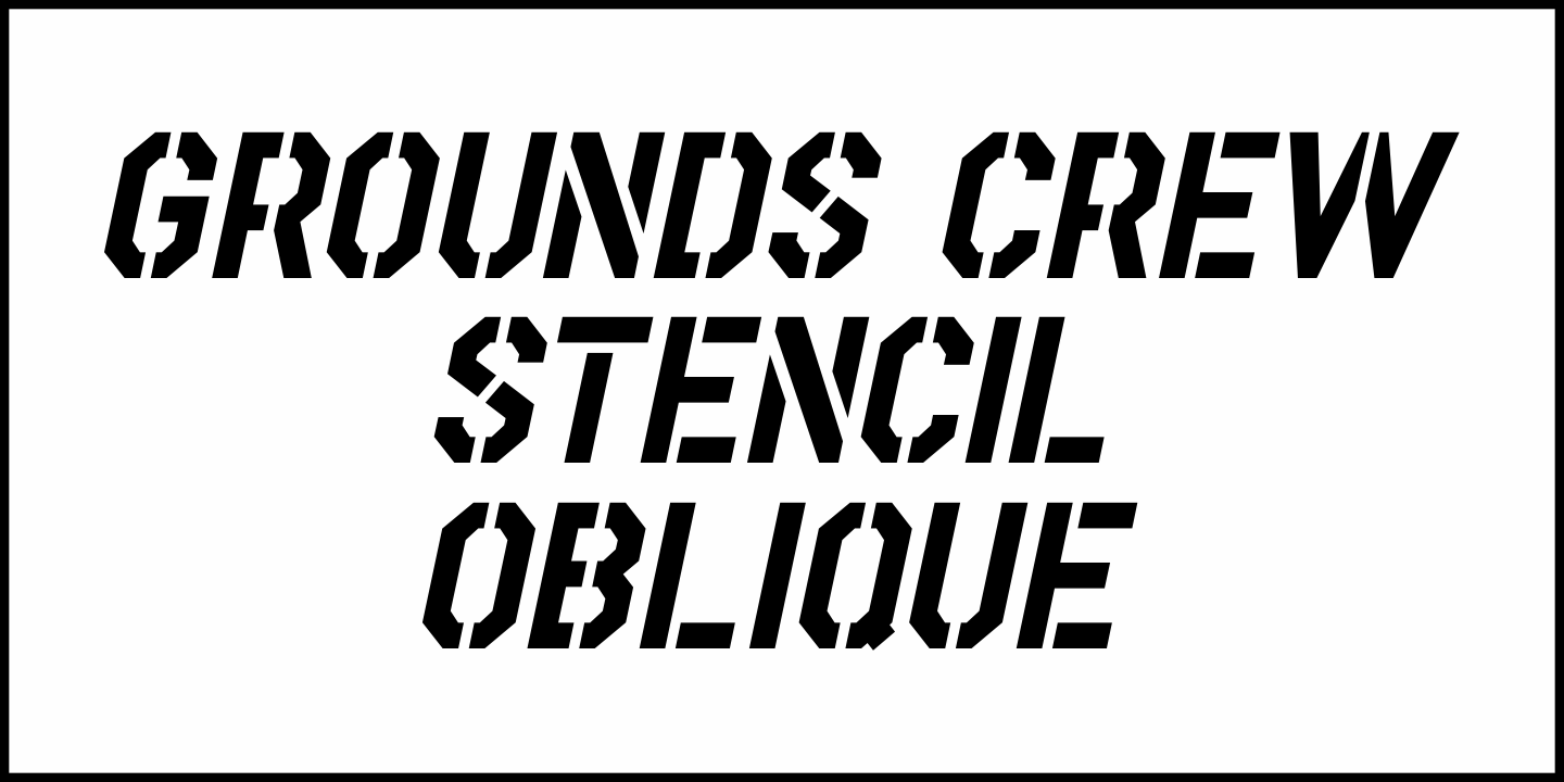 Grounds Crew Stencil Font Poster #4