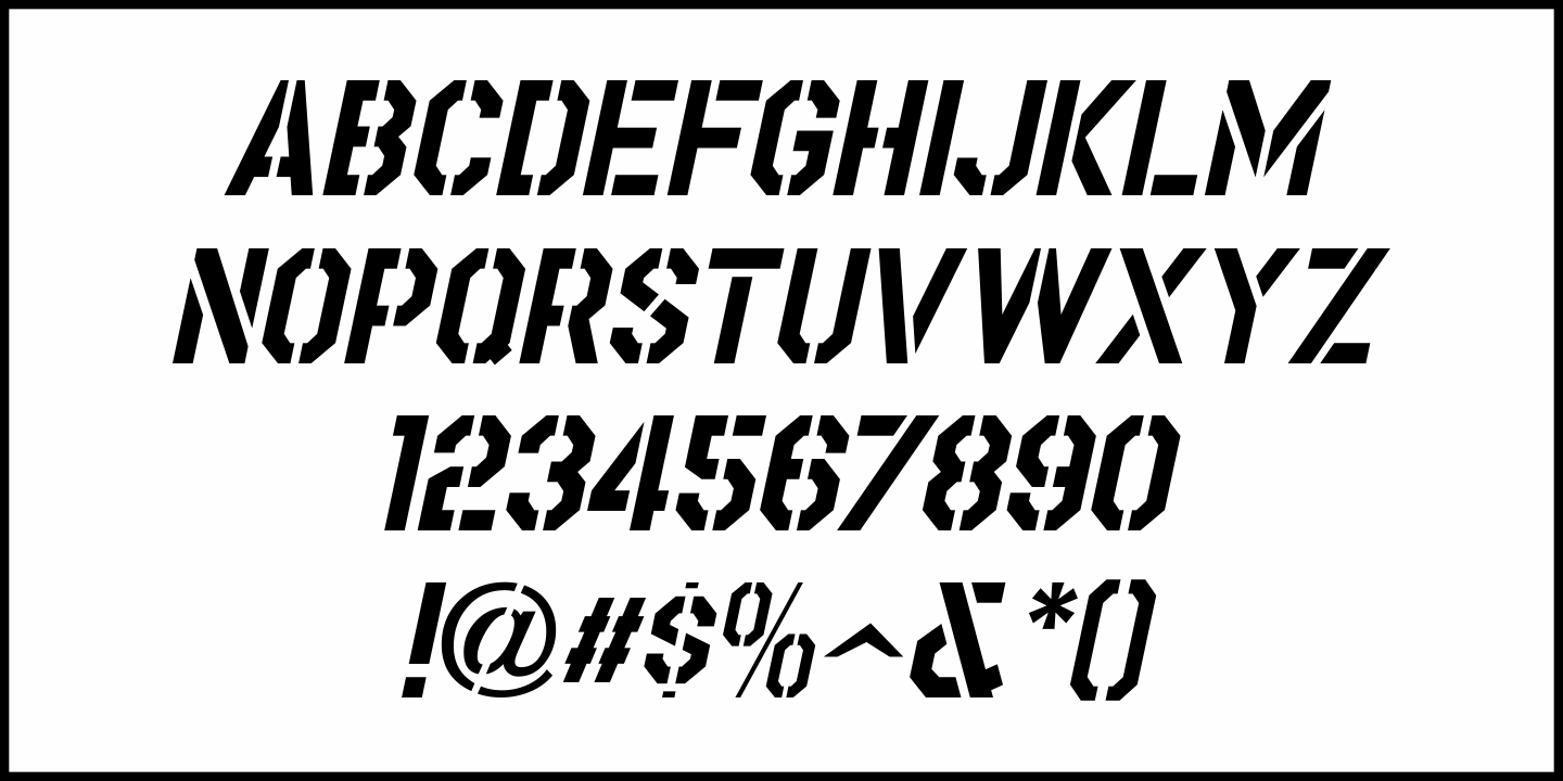 Grounds Crew Stencil Font Poster #5