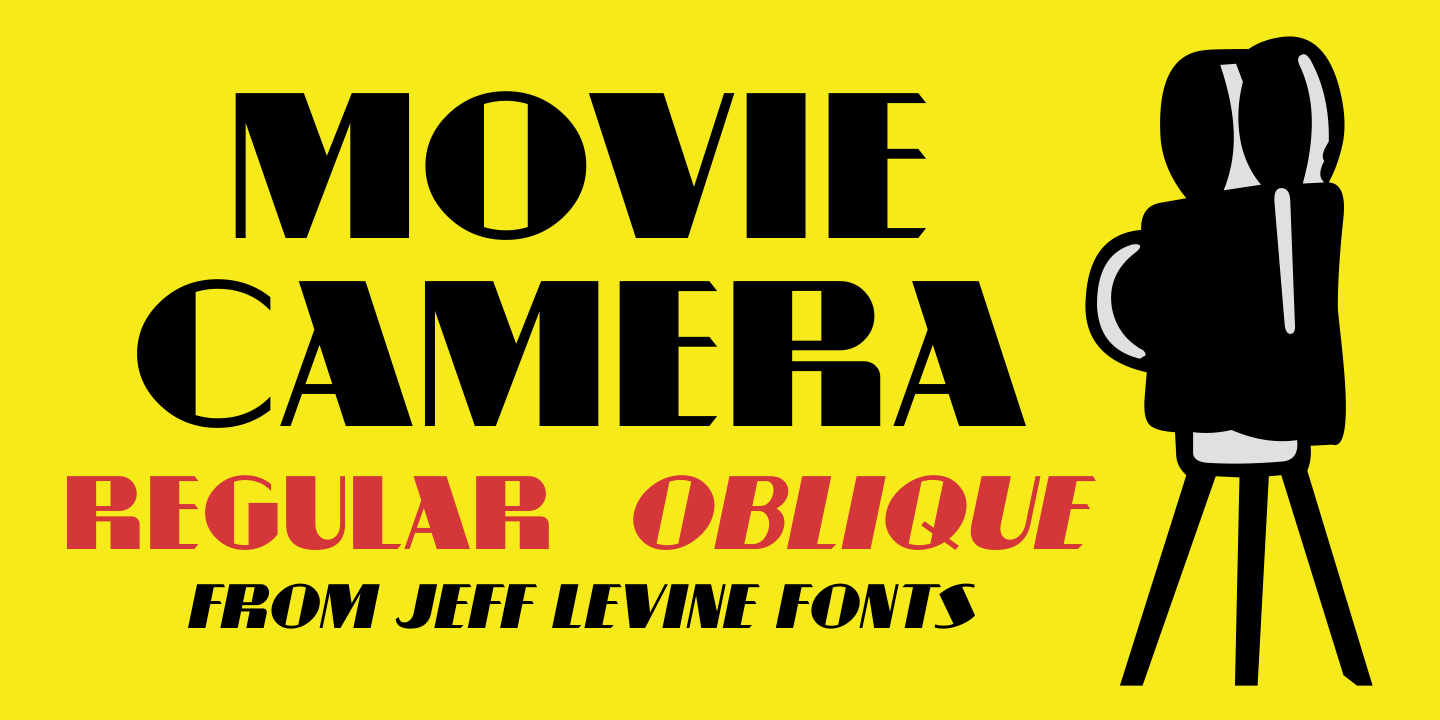 Movie Camera Font Family Poster