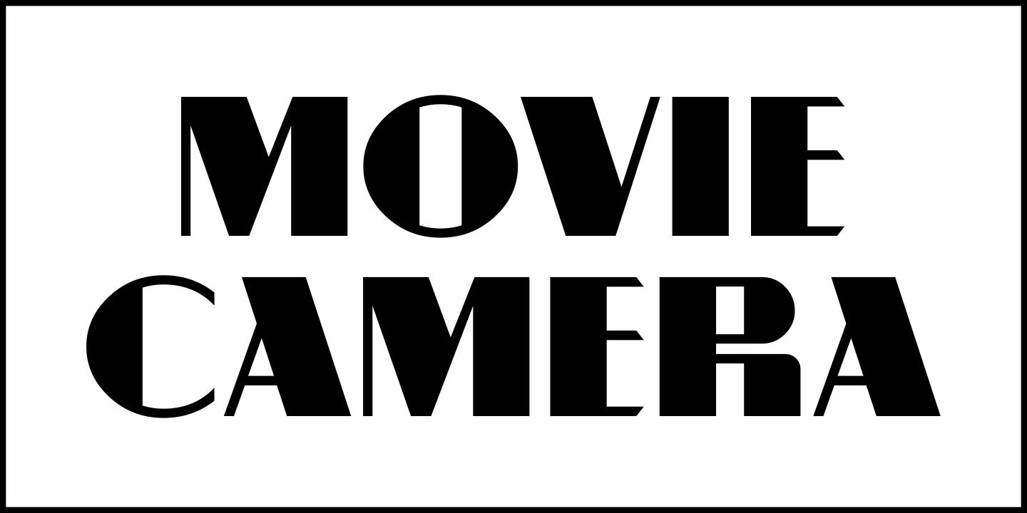 Movie Camera Font Poster #2