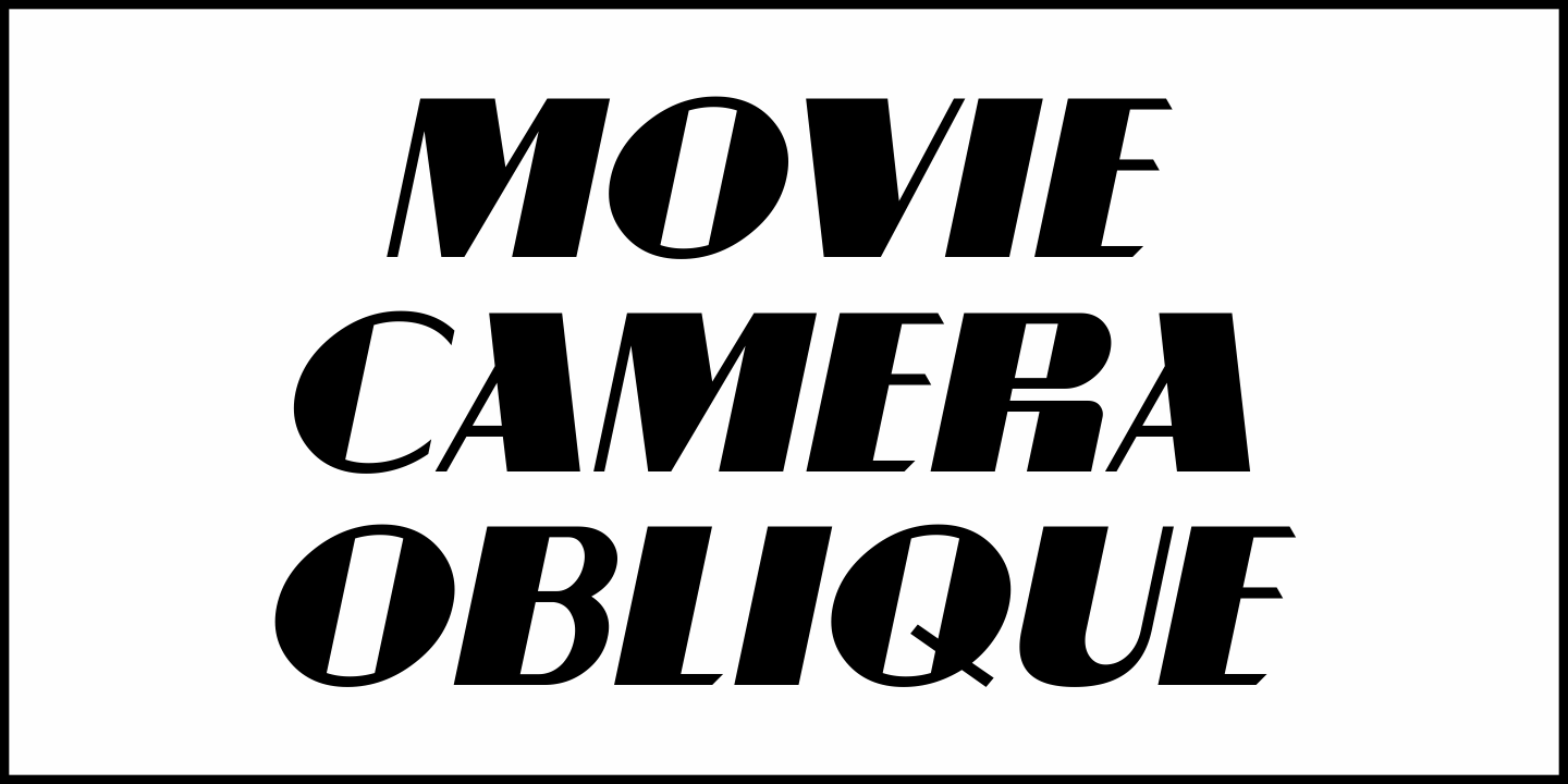 Movie Camera Font Poster #4