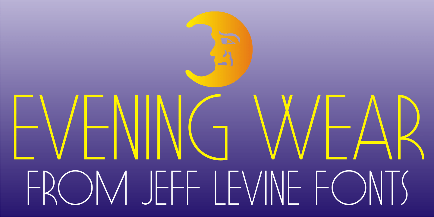 Evening Wear Font Poster