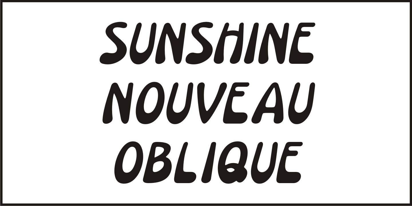 Sunshine Nouveau Font Poster #4