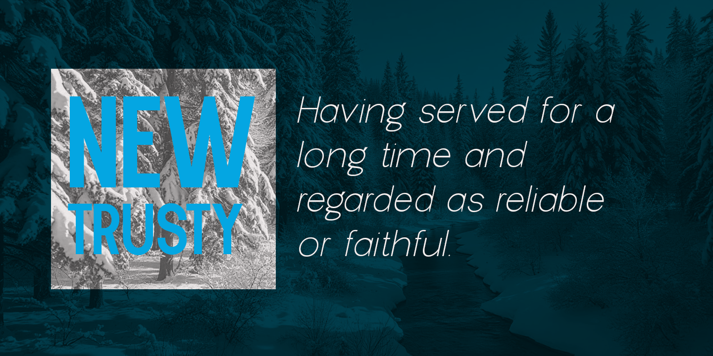 New Trusty Font Poster #3