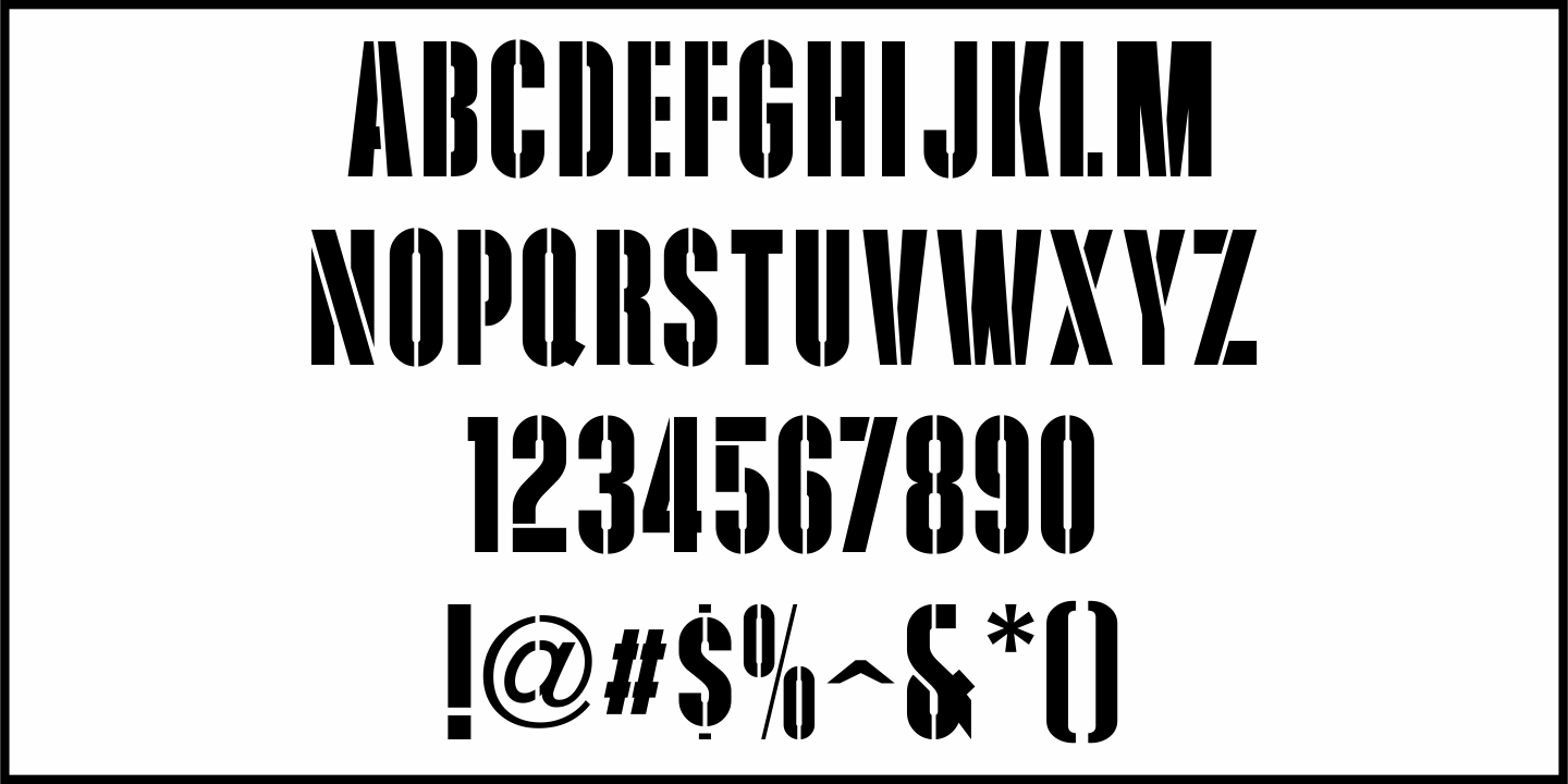 Music Ad Stencil Font Poster #3