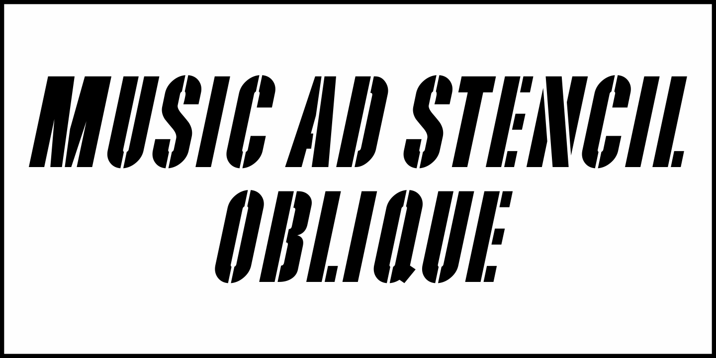 Music Ad Stencil Font Poster #4