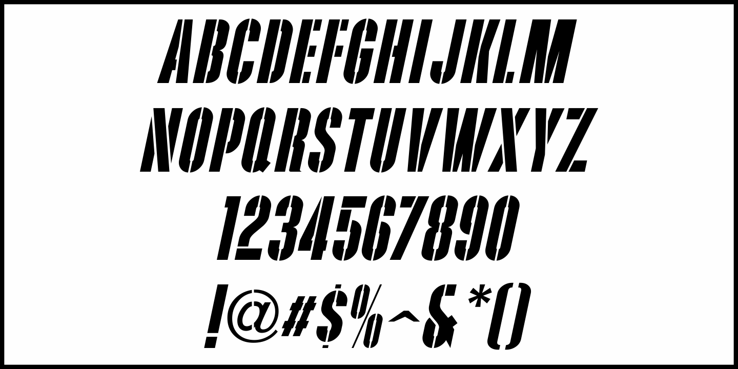 Music Ad Stencil Font Poster #5
