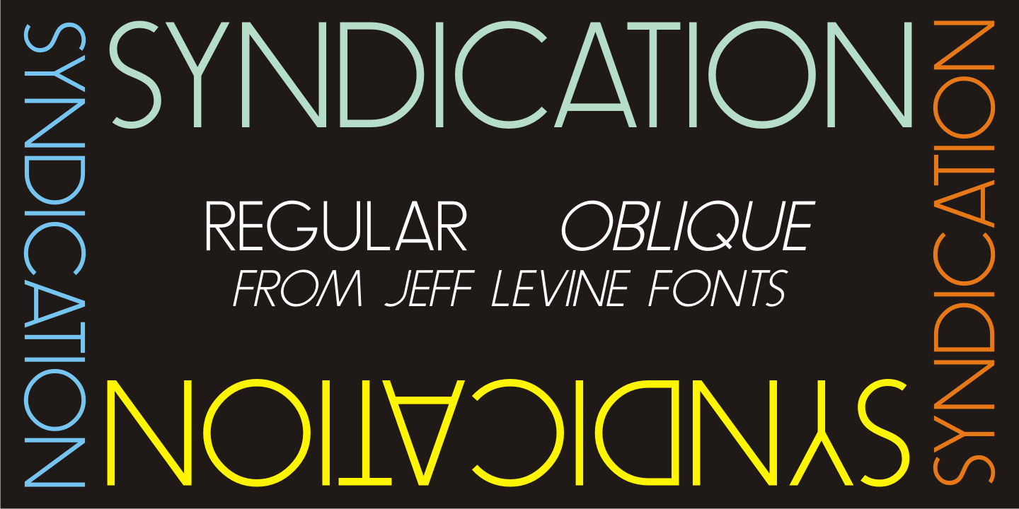 Syndication Font Poster #1