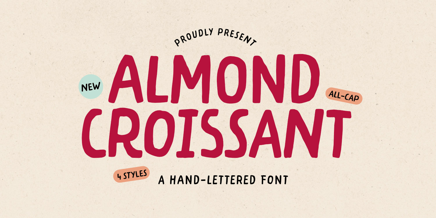 Almond Croissant Font Poster #1