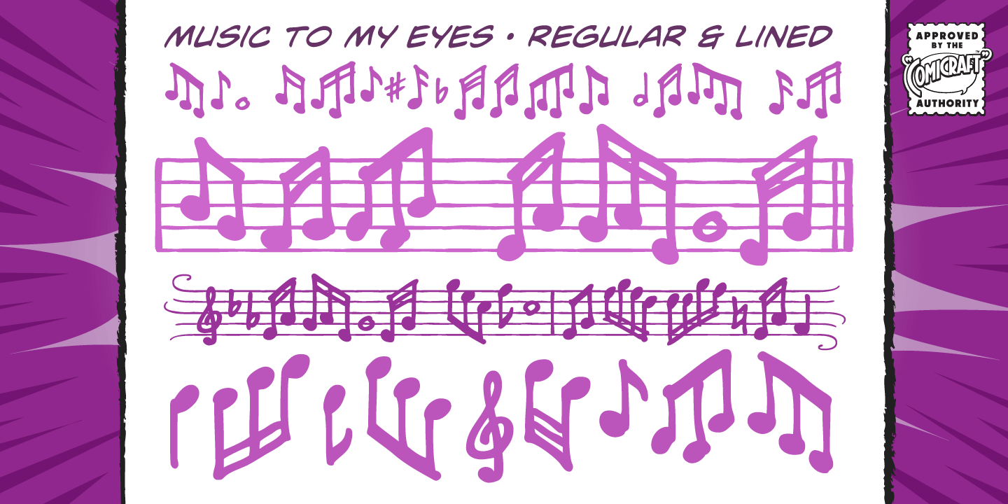 Music To My Eyes Font Poster #1