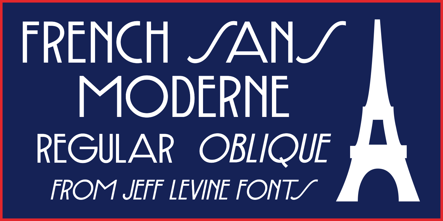 French Sans Moderne Poster