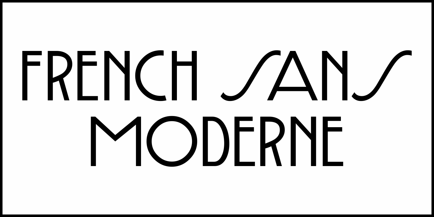 French Sans Moderne Font Poster #1