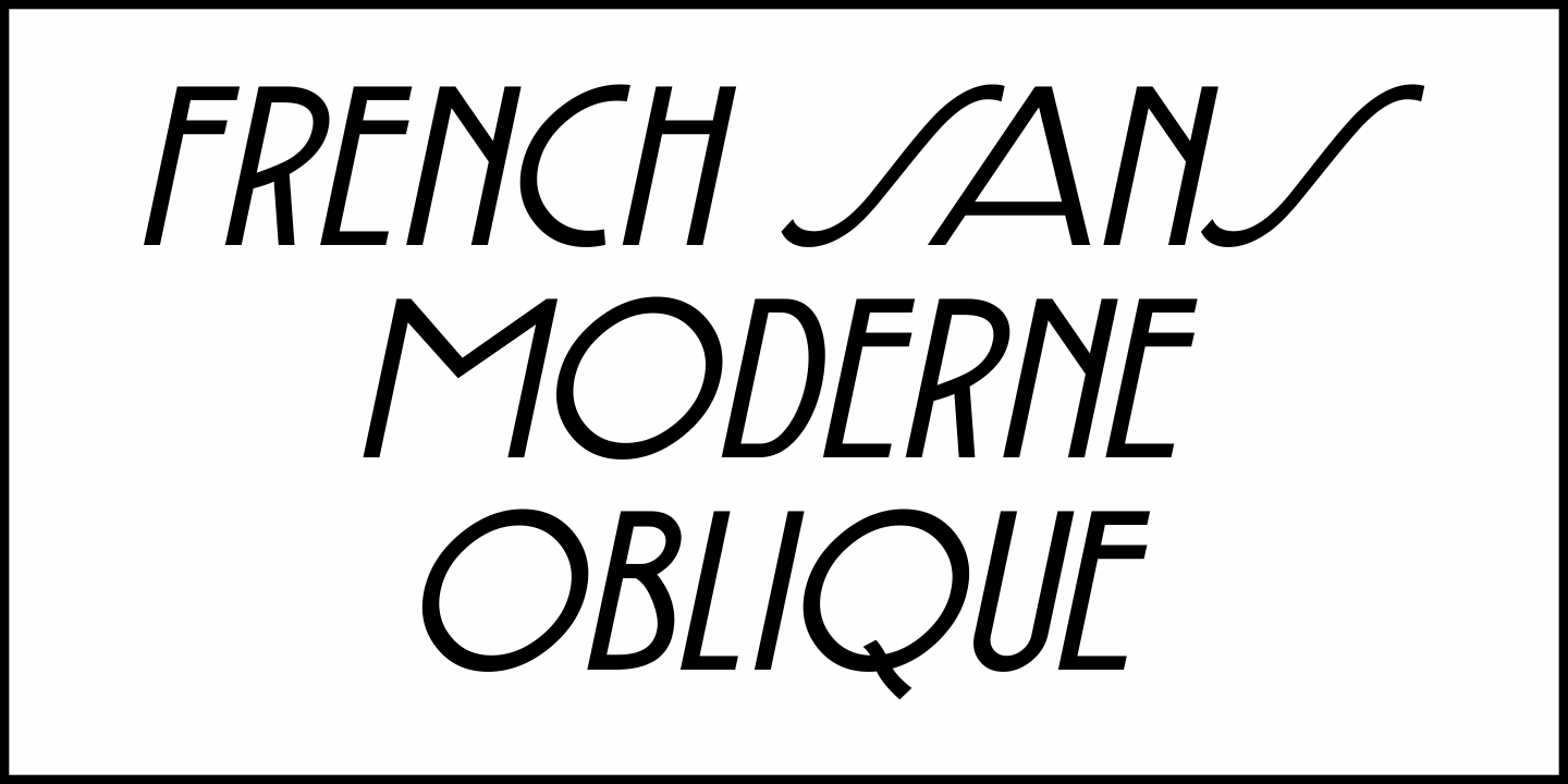 French Sans Moderne Font Poster #1