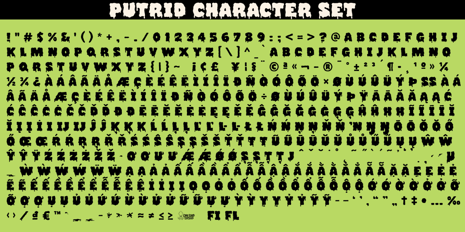 Putrid Font Poster #1