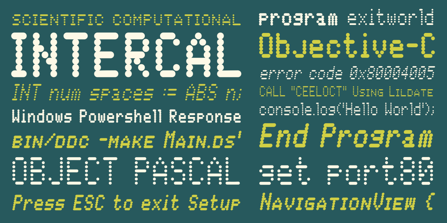 Data Error Horiz AOE Pro Font Poster #1