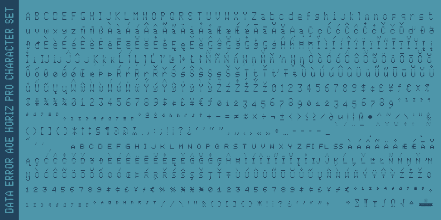 Data Error Horiz AOE Pro Font Poster #1