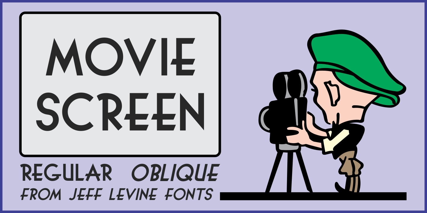 Movie Screen Font Poster #1