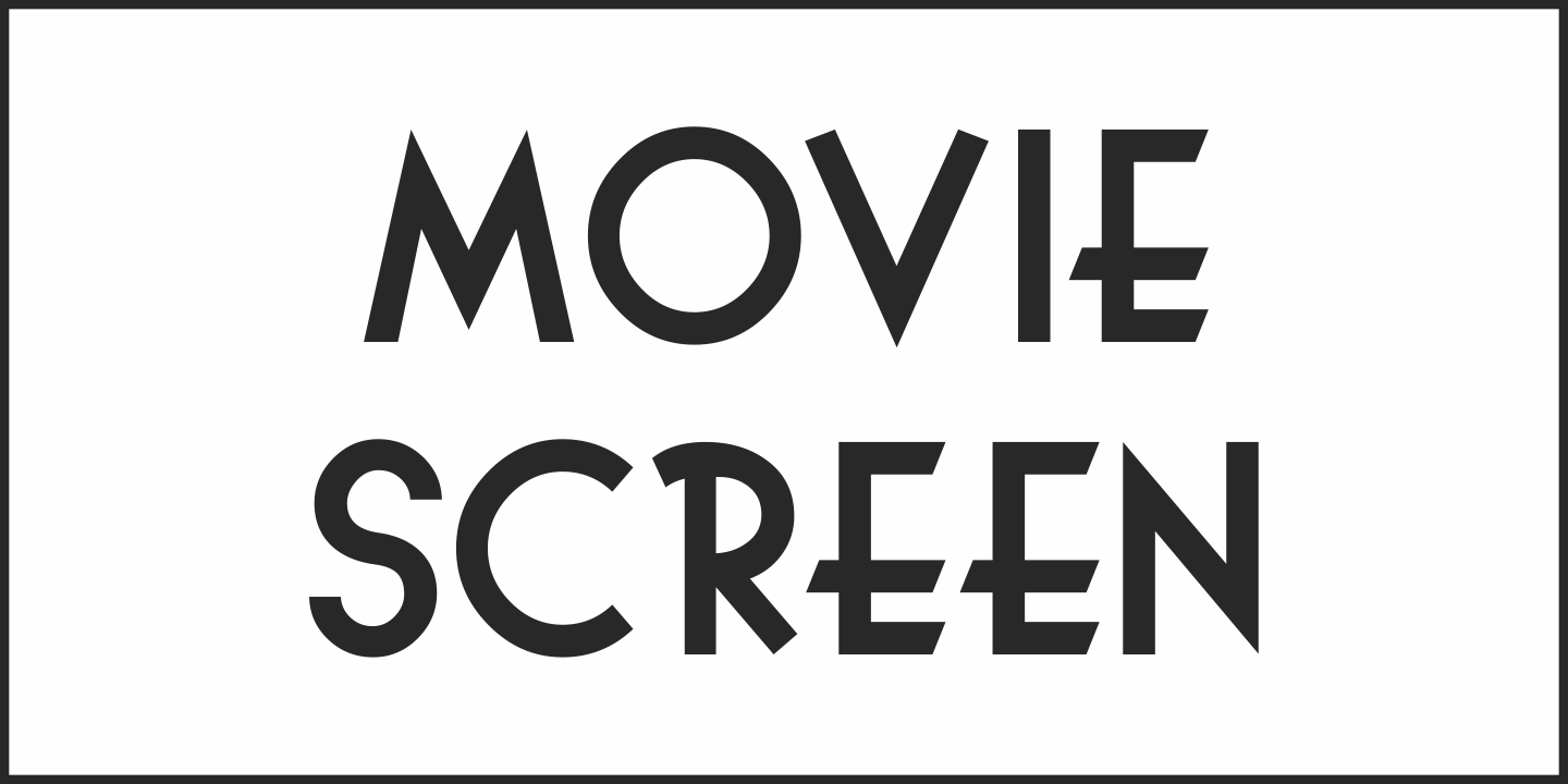 Movie Screen Font Poster #1