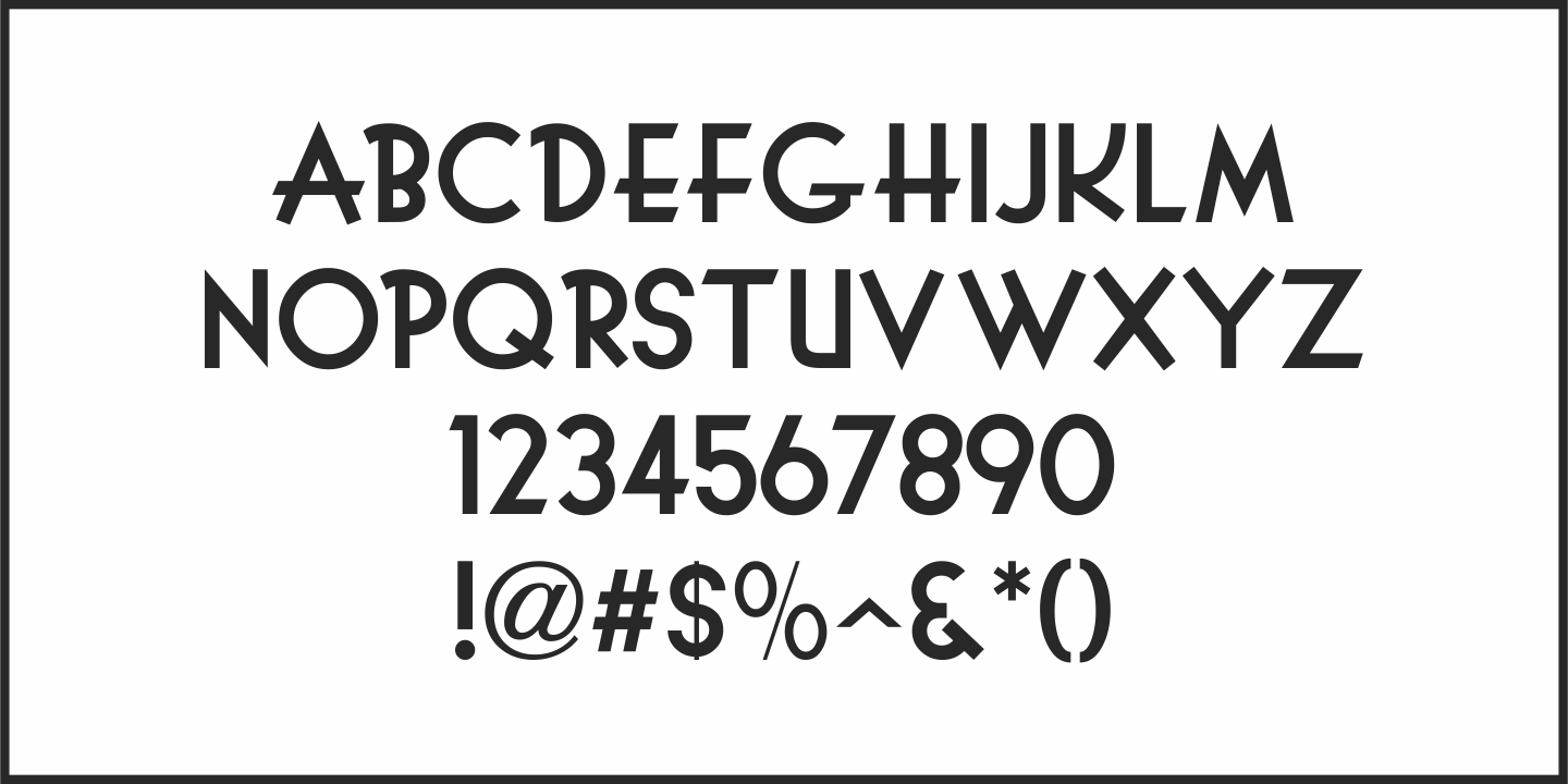 Movie Screen Font Poster #1