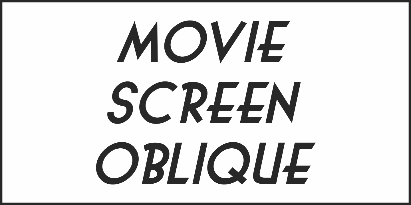 Movie Screen Font Poster #1
