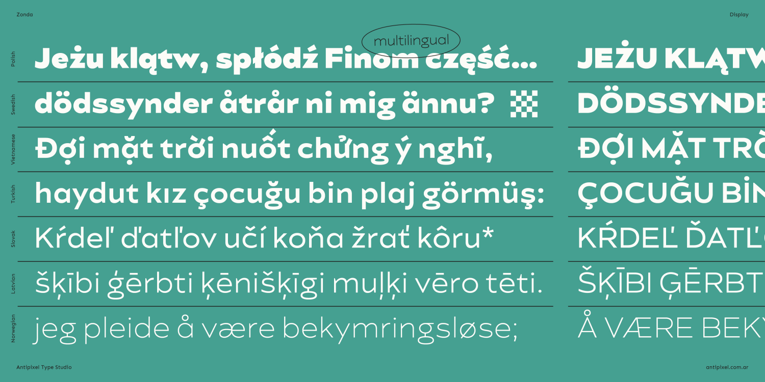 Zonda Black Font Poster #2