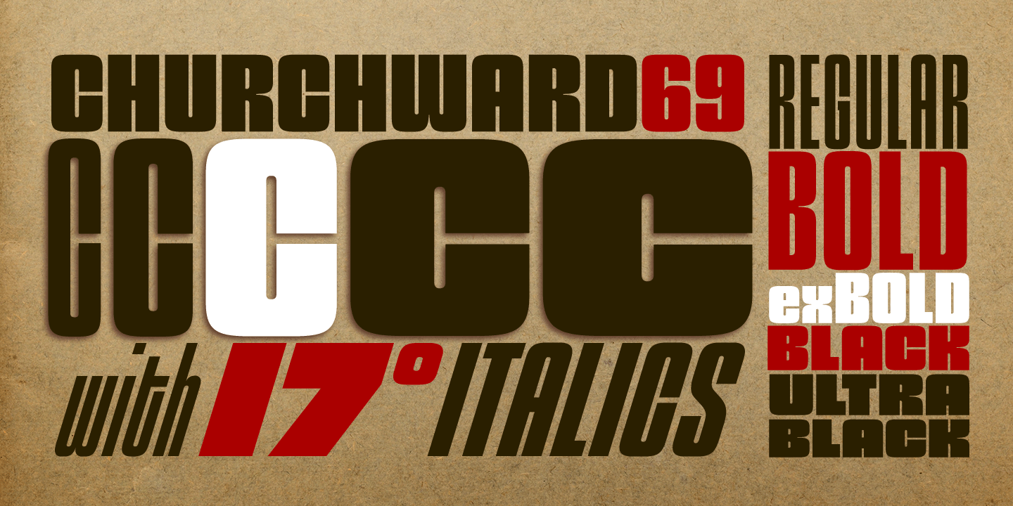 Churchward 69 ExBold Italic Font Poster #1