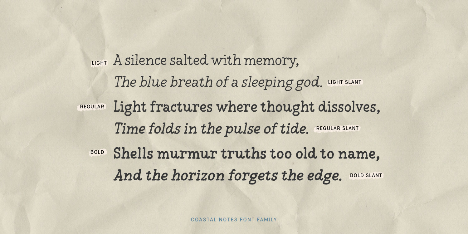 Coastal Notes Font Poster #1