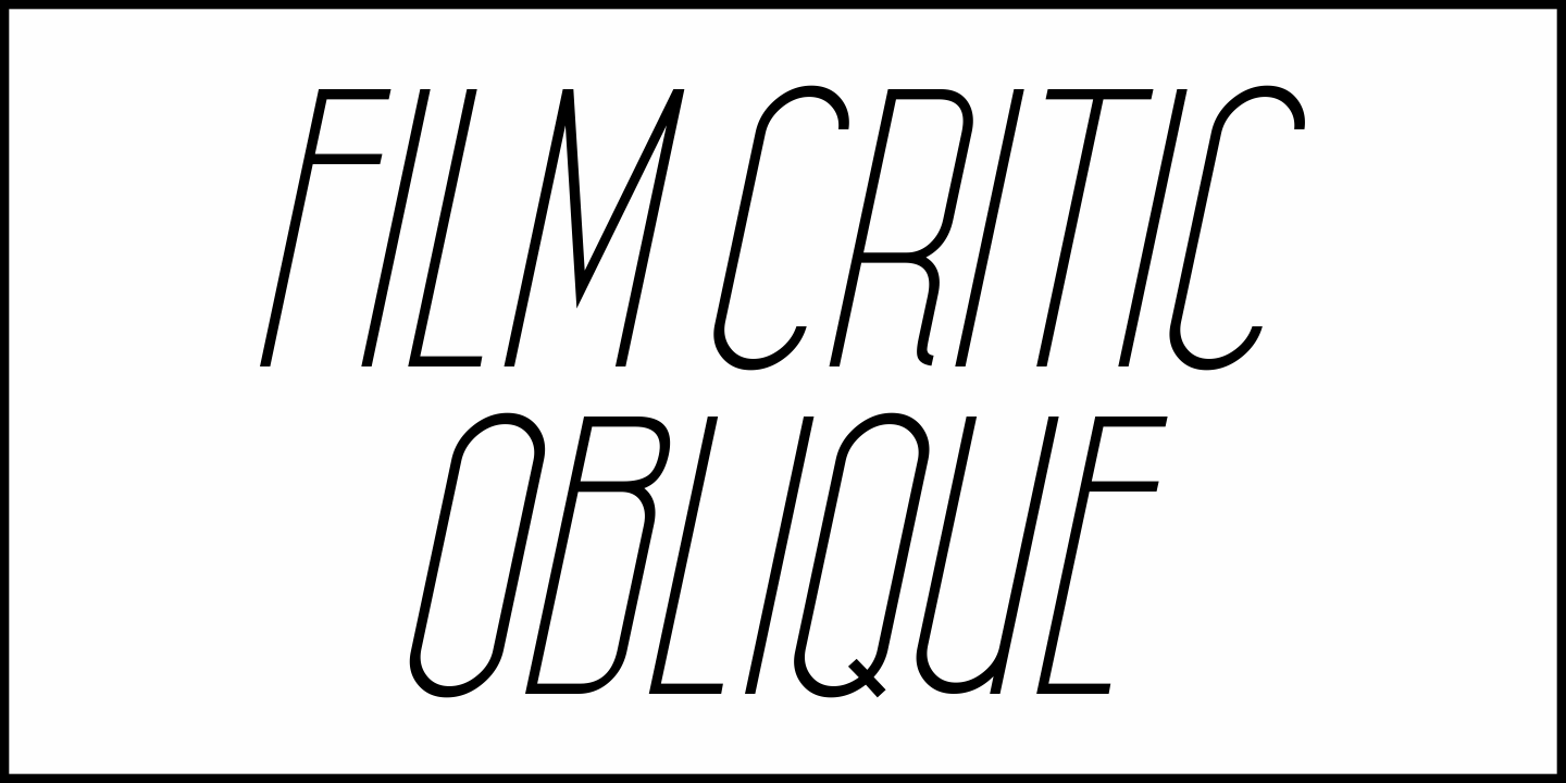 Film Critic Font Poster #4