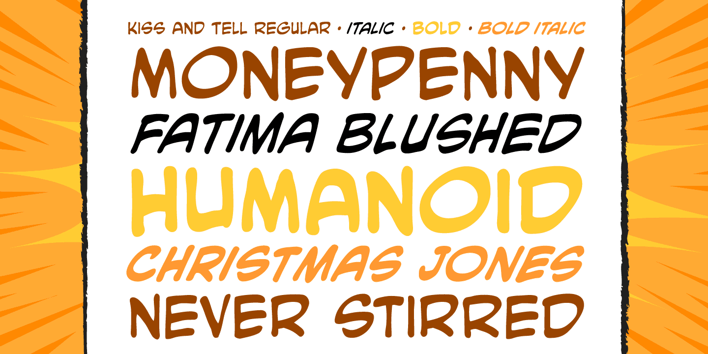 Kiss and Tell Font Poster #1