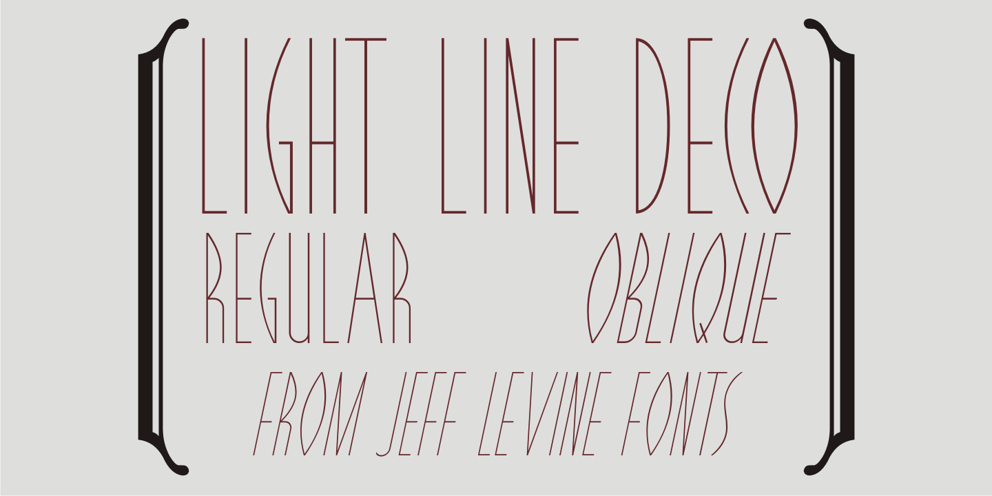 Light Line Deco Font Poster #1