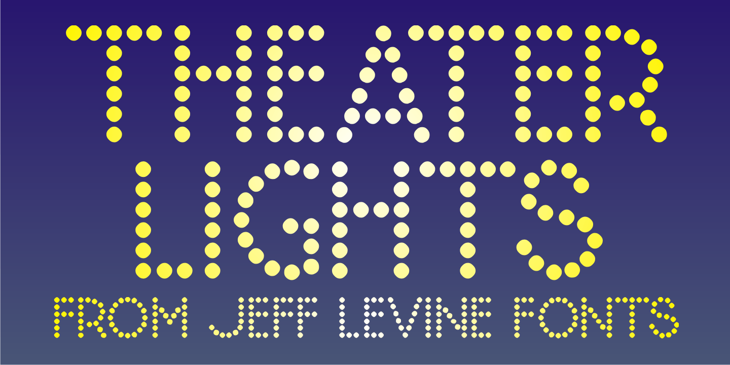 Theater Lights Font Family Poster